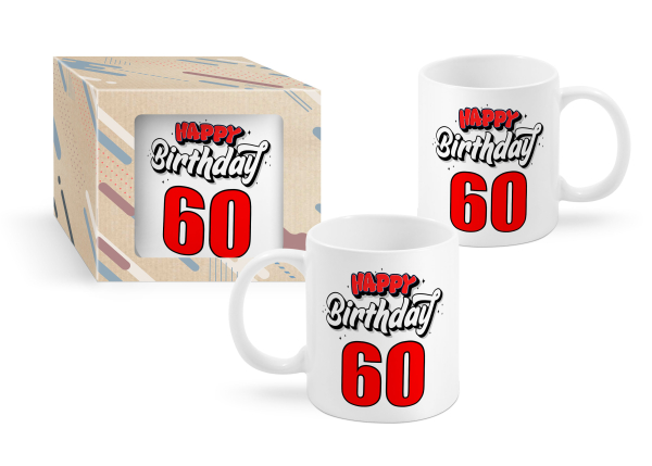 Happy Birthday 60. Geburtstag Tasse