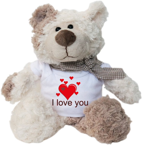 I love you. Felix ist der Bestseller. Der kuschelige Plüschbär ist richtig weich. Ein tolles Geschenk für jeden Anlass. Alle Teddybären tragen eine Schleife um den Hals. Dazu ein weisse Mini T-Shirt mit einem lustigen Spruch. Das Mini-