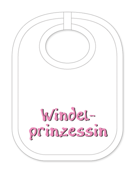 Babylätzli mit dem Spruch: Windelprinzessin. Lustiger Latz für Babys und Kleinkinder. Ein tolles Geschenk für Neugeborene, für Eltern oder einfach zur Geburt, auf den Geburtstag oder zu Weihnachten. Die Lätze für Babies sind