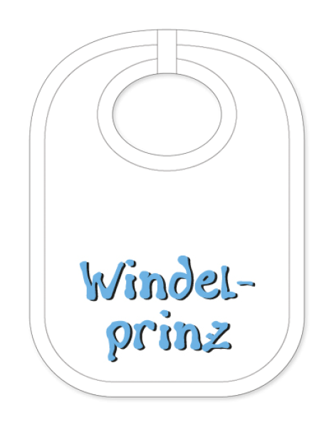 Babylätzli mit dem Spruch: Windelprinz. Lustiger Latz für Babys und Kleinkinder. Ein tolles Geschenk für Neugeborene, für Eltern oder einfach zur Geburt, auf den Geburtstag oder zu Weihnachten. Die Lätze für Babies sind aus e