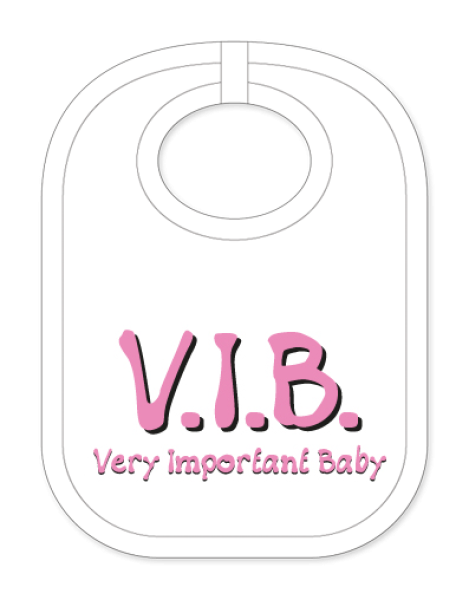 Babylätzli mit dem Spruch: V.I.B. Very Important Baby. Lustiger Latz für Babys und Kleinkinder. Ein tolles Geschenk für Neugeborene, für Eltern oder einfach zur Geburt, auf den Geburtstag oder zu Weihnachten. Die Lätze für Ba