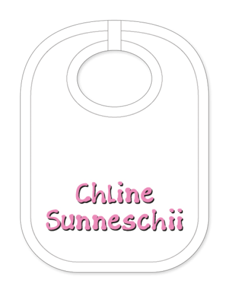 Babylätzli mit dem Spruch: Chline Sunneschii. Lustiger Latz für Babys und Kleinkinder. Ein tolles Geschenk für Neugeborene, für Eltern oder einfach zur Geburt, auf den Geburtstag oder zu Weihnachten. Die Lätze für Babies sind