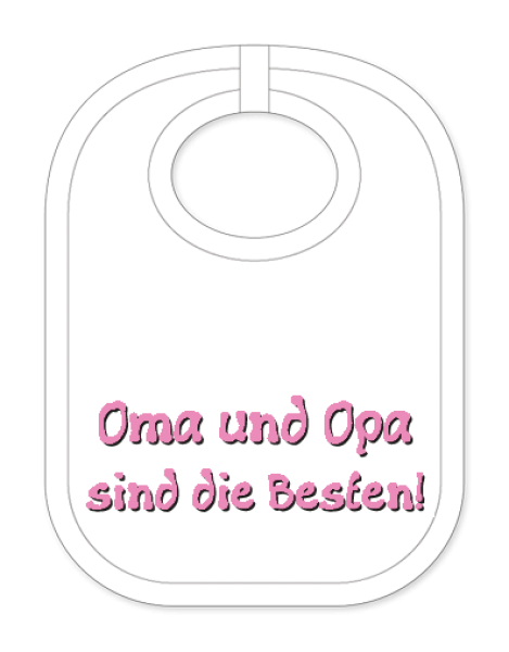 Babylätzli mit dem Spruch: Oma und Opa sind die Besten. Lustiger Latz für Babys und Kleinkinder. Ein tolles Geschenk für Neugeborene, für Eltern oder einfach zur Geburt, auf den Geburtstag oder zu Weihnachten. Die Lätze für B