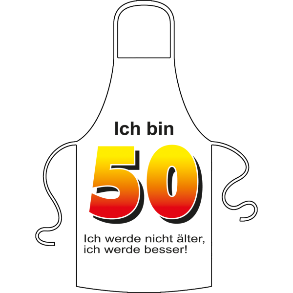 Ich bin 50 Spruch Schürze