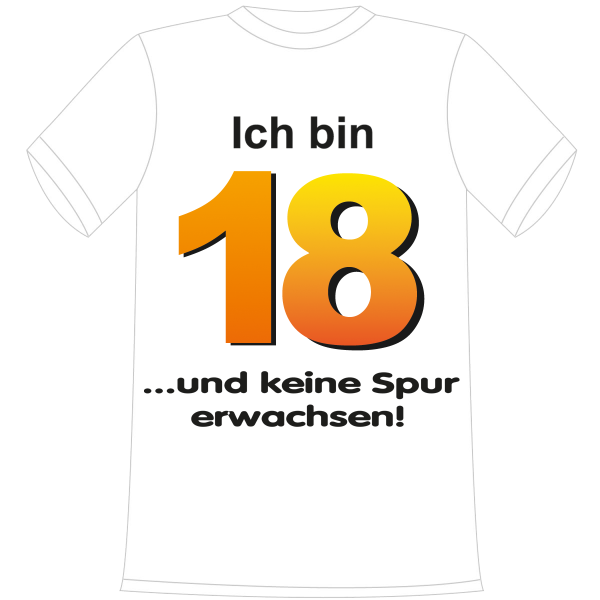 Ich bin 18 Spruch T-Shirt