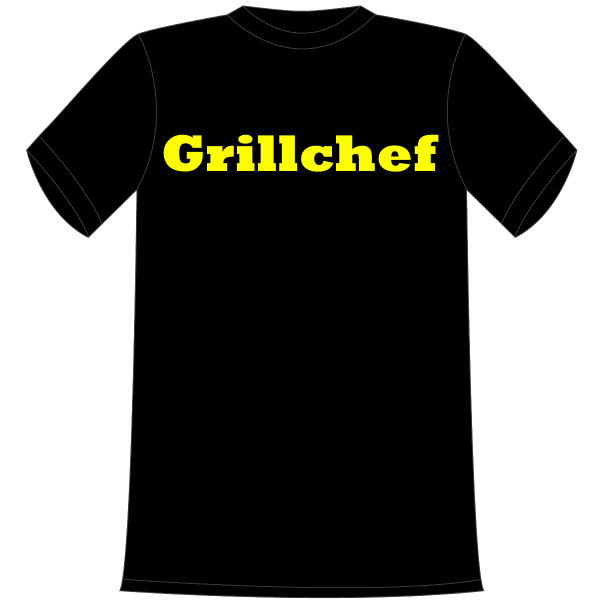 Grillchef. Die lustigen und witzigen bedruckten T-Shirts sind ideal als witziges Geschenk. Kurzsarmshirt hergestellt aus 100% Baumwolle.