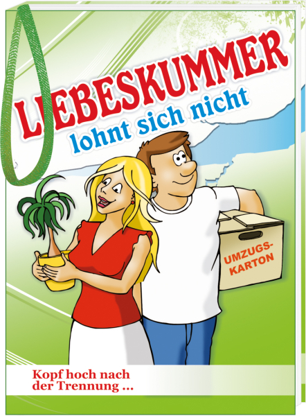 Liebeskummer lohnt sich nicht. Das Geschenkbuch hat eine Lasche zum Aufhängen. Es kann beispielsweise an eine Flasche oder an Geschenk gehängt werden. Das Mini-Buch ist ein schönes Mitbringsel mit vielen Sprüchen, Witzen, Versen, Gedichten und schönen Bil