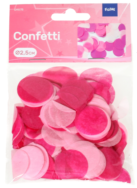 Die runden Seidenkonfetti in rosa Farbe. Ideal zum Dekorieren oder zum Basteln. Da die Confetti sehr leicht sind, können sie auch für Konfettiballone als Füllung verwendet werden. Beispielsweise bei Gender Reveal Babyshower Ballonen, um das Geschlecht zu