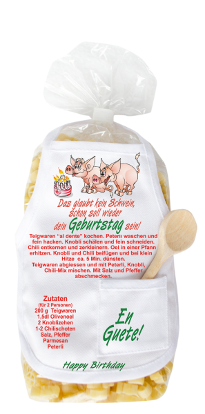 Geburtstag Schwein Pasta geschenkexpress.ch