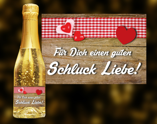 Für Dich einen guten Schluck Liebe! Der exklusive Sekt mit Blattgold.  Ein einzigartiges weinhaltiges Prosecco Getränk mit einer leichten Pfirsich-Note.  Der Goldsekt wird in Österreich produziert, komponiert aus den be