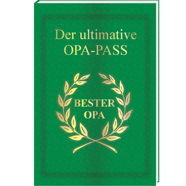 Der ultimative Opa Pass. Das ist ein Bestseller für Geschenke an den Grossvater! Die frechsten Pässe der Welt begeistern durchweg mit lustigen und witzigen Karikaturen. Es ist mehr als nur eine Glückwunschkarte zum Verschenken. Mit einer pe