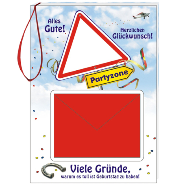 Partyzone. Alles Gute. Viele Gründe, warum es toll ist Geburtstag zu haben! Das Geschenkbuch hat eine Lasche zum Aufhängen. Es kann beispielsweise an eine Flasche oder an Geschenk gehängt werden. Im Frontdeckel ist ein Loch eingestanzt, so
