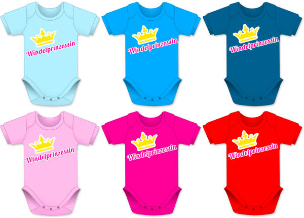 Windelprinzessin Krone Babybody