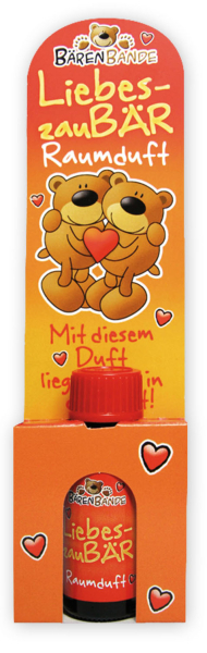 Das besondere Geschenk für Geburtstag, Valentinstag oder einfach als Liebesbeweis. Dieser wohlriechende Raumduft verleiht Deinem Zuhause eine ganz besonders zauBÄRhafte Atmosphäre! Inhalt Oil: 10 ml