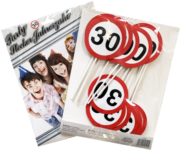 Mini Schilder 70. Geburtstag (12 Stk)