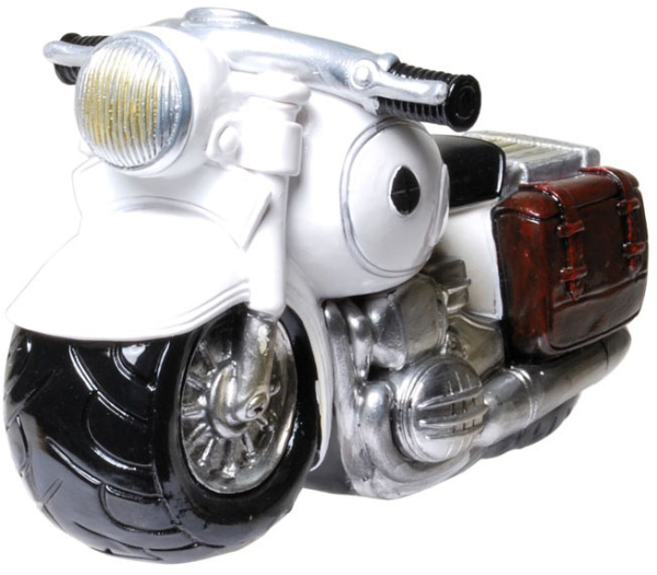 Die Töff Kasse als Geschenk für den Töfffahrer. Ein schönes Geschenk für Frauen und Männer, die gerne Motorrad fahren. Die Spardose ist auch ideal als Gutschein oder Geldgeschenk für eine neue Motorradausrüstung, ein neues Motorrad, einen Töffhelm oder ei