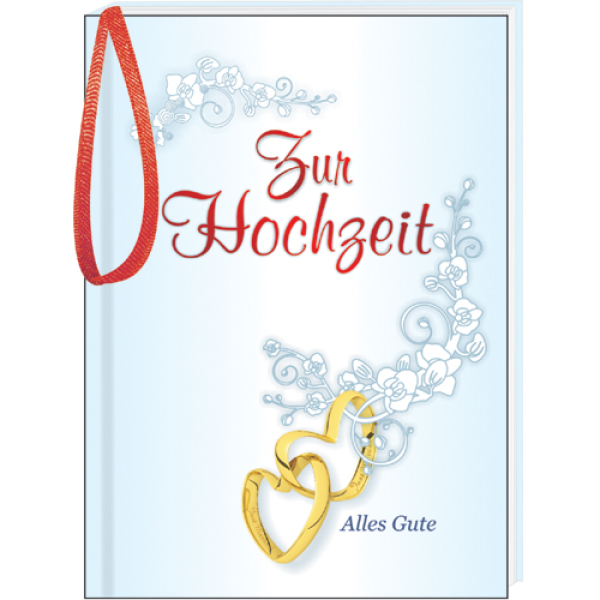 Zur Hochzeit alles Gute. Das Geschenkbuch hat eine Lasche zum Aufhängen. Es kann beispielsweise an eine Flasche oder an ein Geschenk gehängt werden. Das Mini-Buch ist ein schönes Mitbringsel für die Grossmutter mit vielen Sprüchen, Witzen, Versen, Gedicht