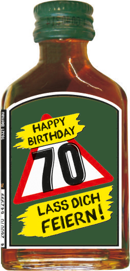 70. Geburtstag Schnaps Shot geschenkexpress.ch