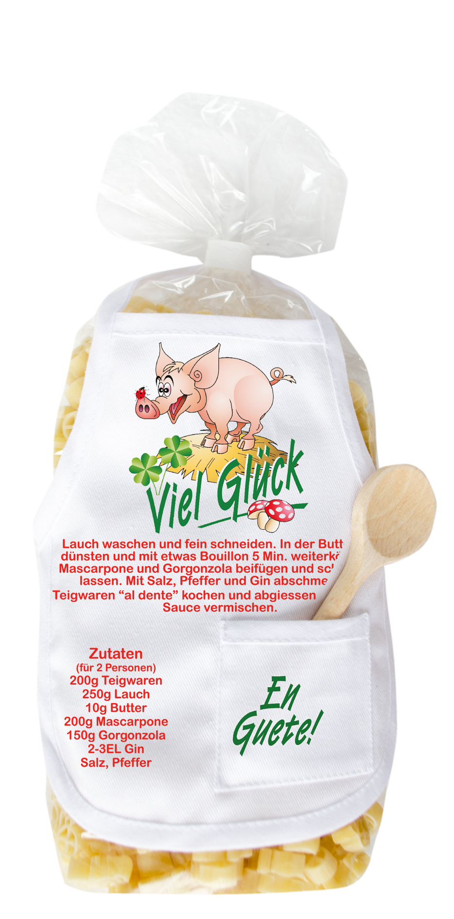 Viel Glück Schwein Pasta geschenkexpress.ch