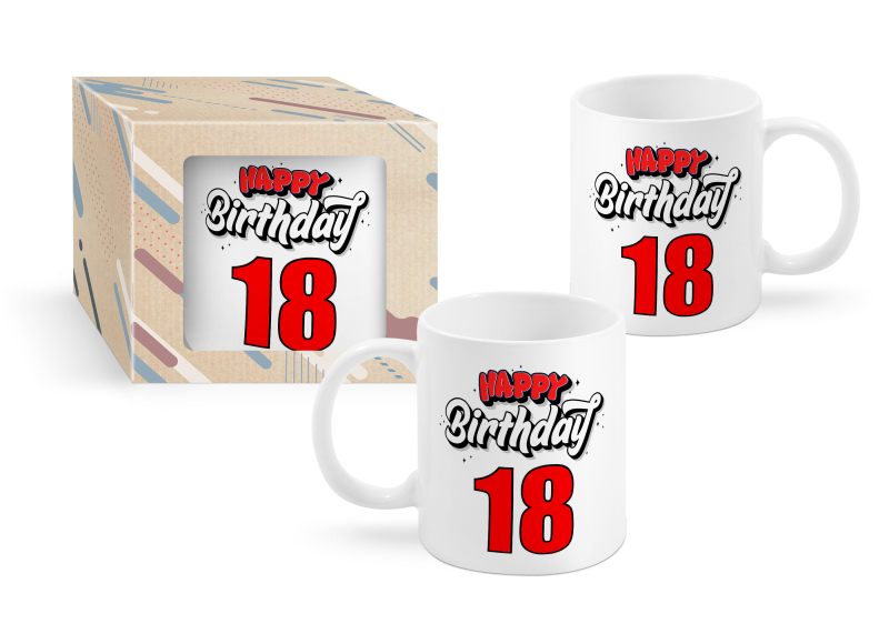 Happy Birthday 18. Geburtstag Tasse