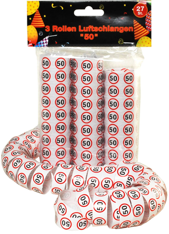Happy Birthday, alles Gute zum 50. Geburtstag! Für jede Party braucht es eine Dekoration. Die Papier Luftschlangen sind vielseitig einsetzbar beim Dekorieren von der Geburtstagsparty. Die Papierstreifen können als Girlande oder als Tischdekoration verwend