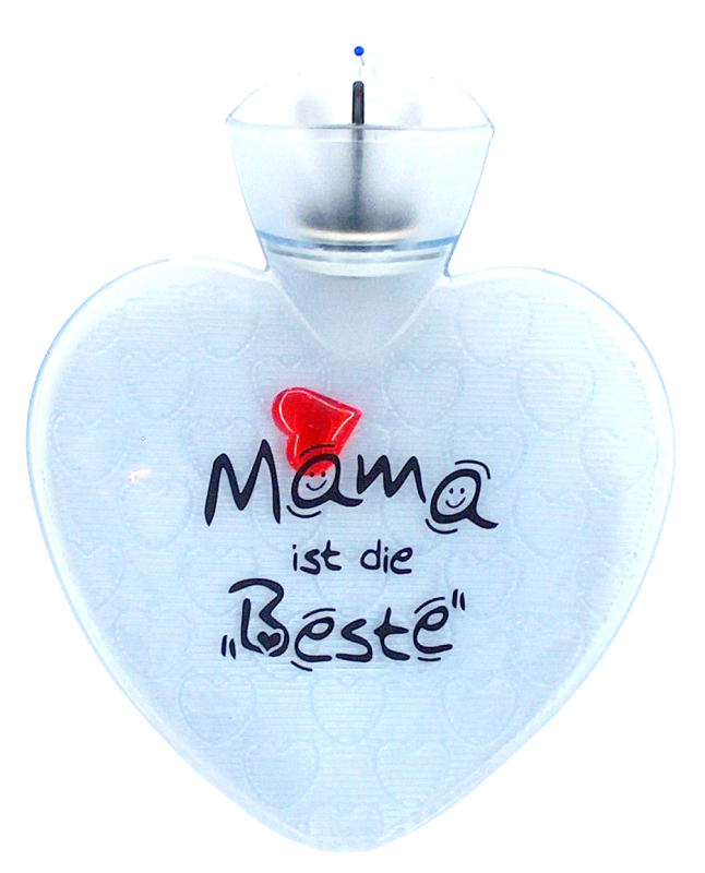 Mama ist die Beste. Optimal zum Schenken für die Mutter / Mami. Die Herz Wärmeflasche ist ein hochwertiges Qualitätsprodukt. Eine Bettflasche ist immer ein tolles Geschenk zum Valentinstag, Geburtstag, Weihnachten – eine Geschenkidee