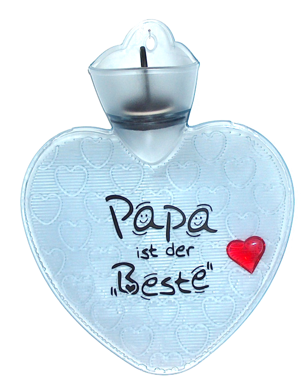 Papa ist der Beste. Optimal zum Schenken für den Papi / Vater. Die Herz Wärmeflasche ist ein hochwertiges Qualitätsprodukt. Eine Bettflasche ist immer ein tolles Geschenk zum Valentinstag, Geburtstag, Weihnachten – eine Geschenkidee d