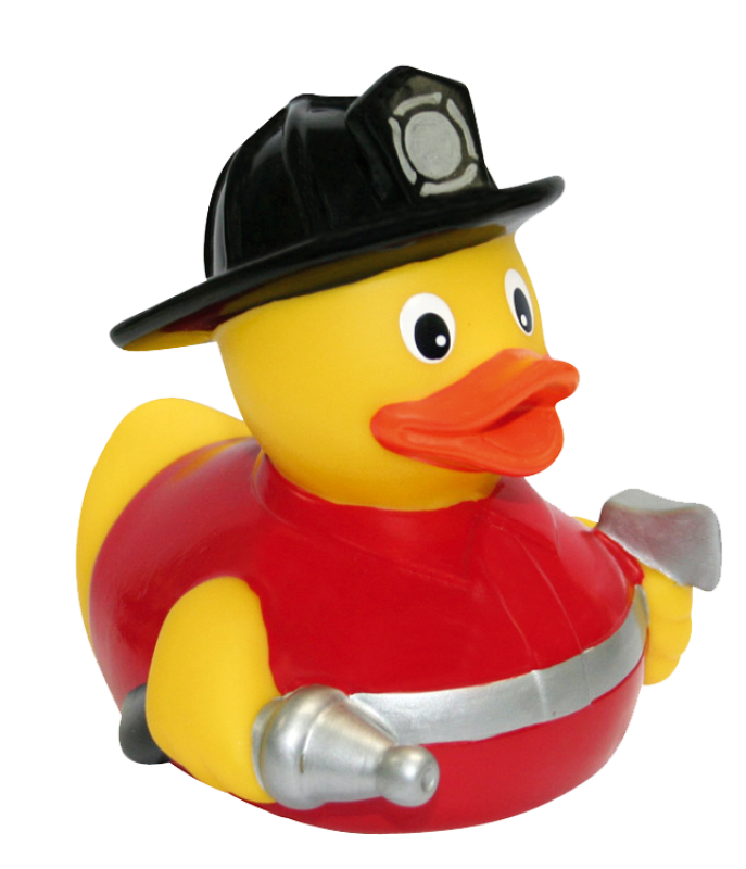 Feuerwehr Ente  Quietscheente Gummiente Badeente Ente Spielzeug 