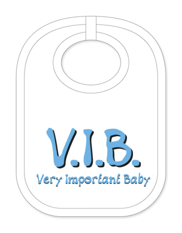 Babylätzli mit dem Spruch: V.I.B. Very Important Baby. Lustiger Latz für Babys und Kleinkinder. Ein tolles Geschenk für Neugeborene, für Eltern oder einfach zur Geburt, auf den Geburtstag oder zu Weihnachten. Die Lätze für Ba