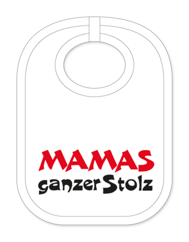 Babylätzli mit dem Spruch: Mamas ganzer Stolz. Lustiger Latz für Babys und Kleinkinder. Ein tolles Geschenk für Neugeborene, für Eltern oder einfach zur Geburt, auf den Geburtstag oder zu Weihnachten. Die Lätze für Babies sin