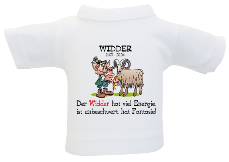 Widder Sternzeichen Mini-T-Shirt