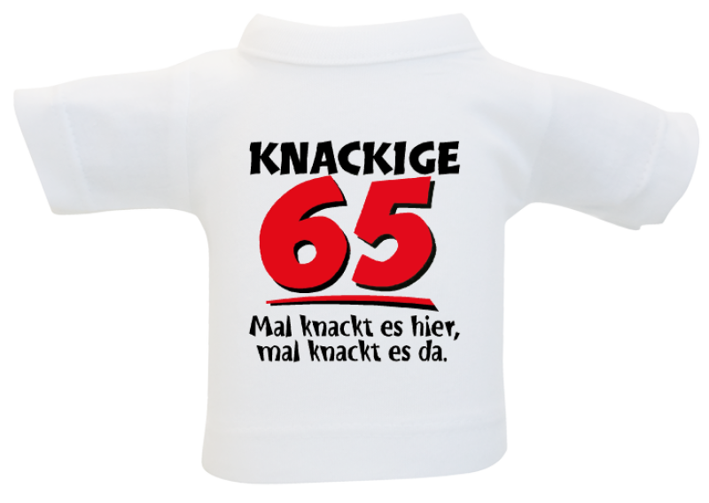 Kleines T-Shirt aus Baumwolle. Zum Umhängen an Flaschen oder Geschenke. Ideal für Geburtstag oder Jubiläum.