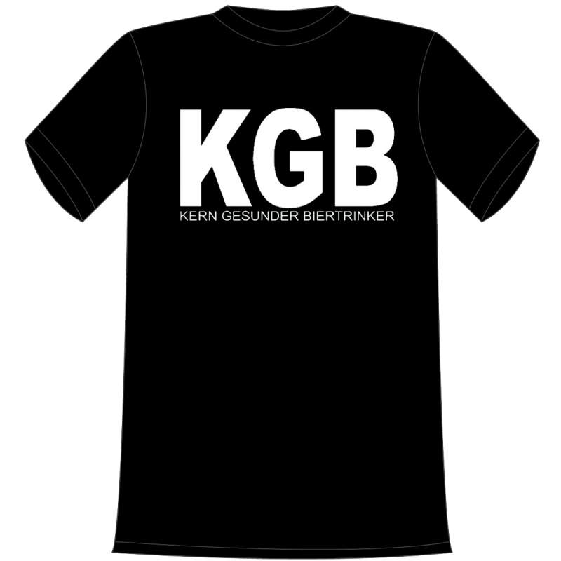 KGB Kern Gesunder Biertrinker. Die lustigen und witzigen bedruckten T-Shirts sind ideal als witziges Geschenk. Funshirt hergestellt aus 100% Baumwolle.