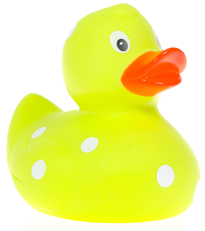 Badeente gürn. Die lustigen Badeenten mit Tupfen. Die Punkte auf der Quietscheente sind exklusiv nur in unserem Onlineshop erhältlich. Lassen Sie die Enten in der Badewanne oder Pool schwimmen. Oder einfach als Dekoration im Badezimmer aufstellen. Die gep