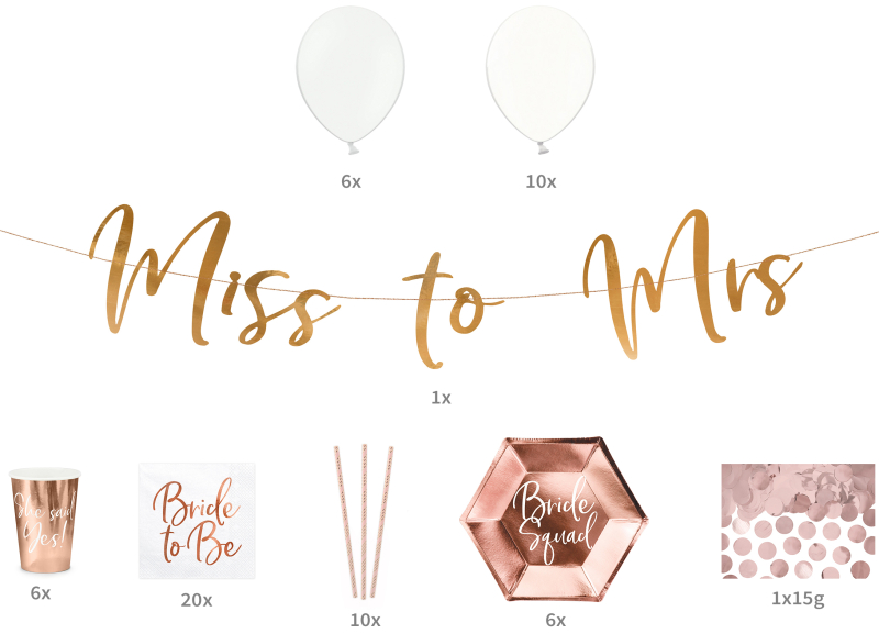 Bride to be Partyset