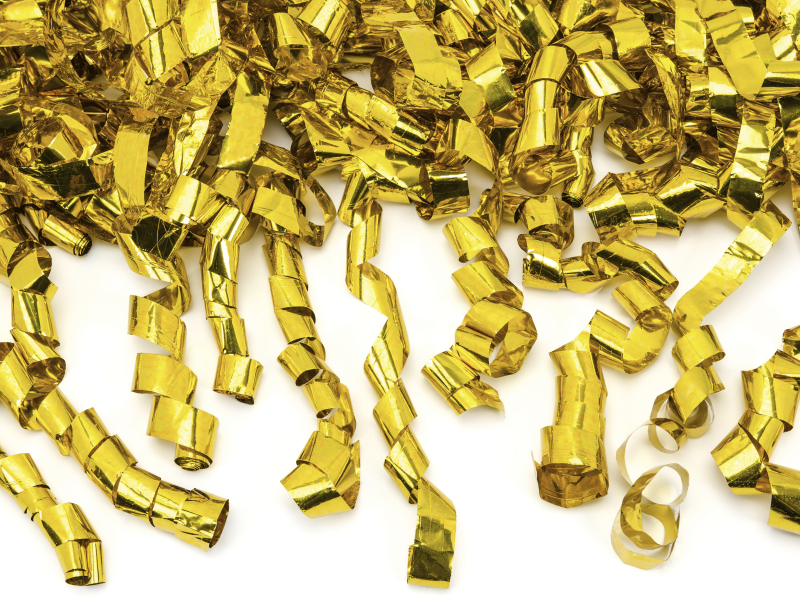 Die Confetti Kanone ist gefüllt mit goldenen Metallic-Luftschlangen (Streifen). Im Vergleich zu Konfetti sind diese besser zum Aufputzen. Deshalb ideal für zum Spalierstehen, für Hochzeit, Geburtstag oder andere Partys. Die Kanone ist einfach zu bedienen.