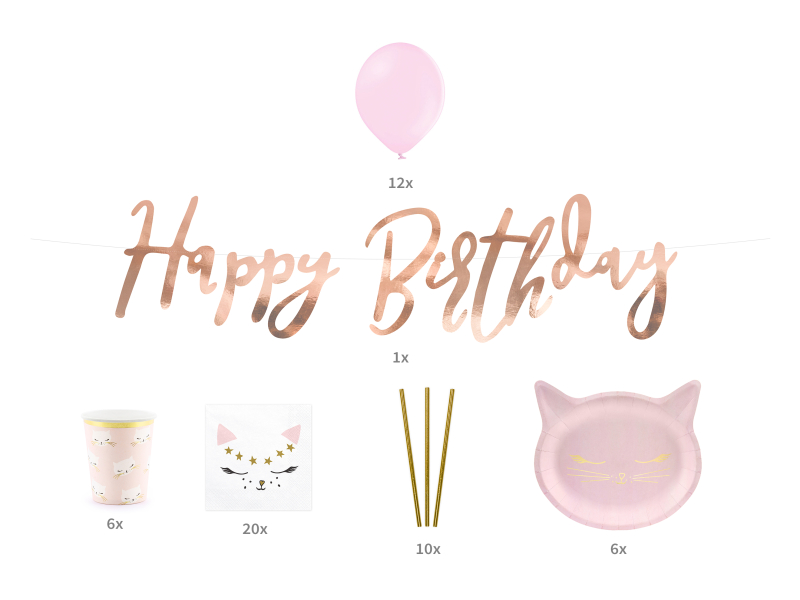 Jetzt deine Geburstag Dekoration in einer Box. Alles was du brauchst, um ein cooles Geburtstagsfest zu feiern. Das Thema lautet Rosa! Alles für eine coole Geburtstagsparty. Ein Deko Set mit dem Motto ROSA HAPPY BIRTHDAY PARTY. In dieser Box ist alles enth