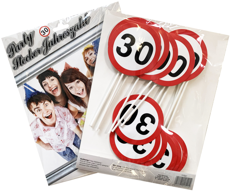 Mini Schilder 50. Geburtstag (12 Stk)