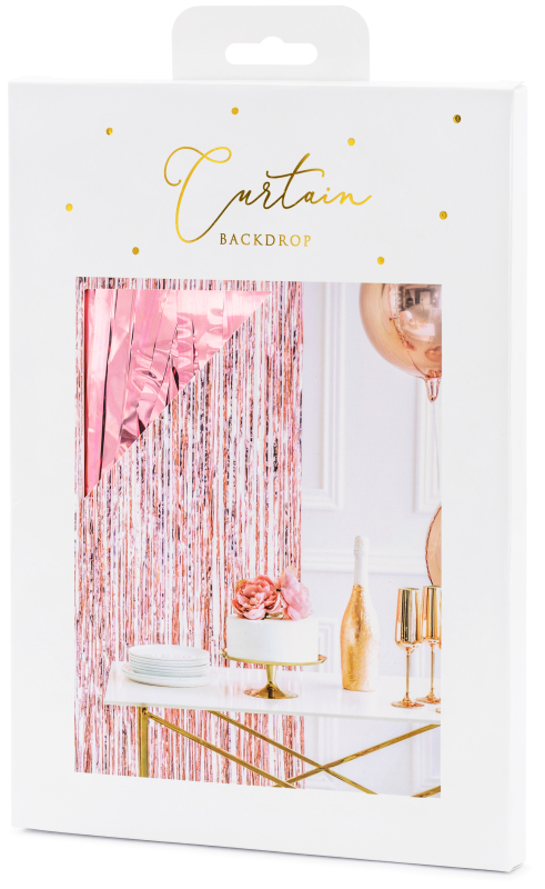 Der Glitzer Lametta Vorhang ROSEGOLD gehört zur beliebten Partydekoration. Oft gesehen auf Instagram und auf Facebook. Ein toller Hintergrund als Backdrop beim Photobooth, oder einfach um eine Wand oder Tür schön zu dekorieren. Der Deko-Vorhang hat lange