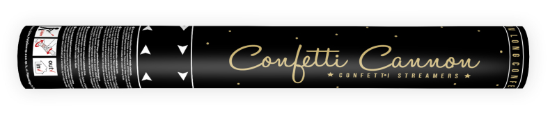 Die Confetti Kanone ist gefüllt mit goldenen Metallic Schnipsel. Im Vergleich zu Konfetti sind diese besser zum Aufputzen. Deshalb ideal für zum Spalierstehen, für Hochzeit, Geburtstag oder andere Partys. Die Kanone ist einfach zu bedienen. Den Shooter un
