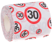 Happy Birthday! Das bedruckte Toilettenpapier auf den 30. Geburtstag ist ein lustiges Geschenk. Eine Rolle Klopapier ist die perfekte Überraschung! Kann auch als Dekoration verwendet werden. Kann ergänzt werden mit anderen Produkten aus der beliebten Seri