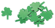 Kleeblatt Confetti. Grüne Konfetti zur Dekoration. Für alle Feierlichkeiten als Tischdekoration, Cocktailparty, Geburtstagsparty, Jubiläum und vieles mehr. Im Beutel, ca. 10 Gramm.