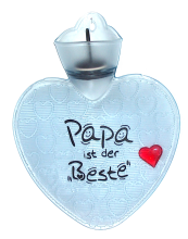 Papa ist der Beste. Optimal zum Schenken für den Papi / Vater. Die Herz Wärmeflasche ist ein hochwertiges Qualitätsprodukt. Eine Bettflasche ist immer ein tolles Geschenk zum Valentinstag, Geburtstag, Weihnachten – eine Geschenkidee d