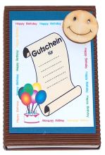 Gutscheinbox mit dem Spruch: Gutschein für… Lustige Geschenksidee für Gutscheine und Geldgeschenke. Für Geburtstag, Weihnachten, Prüfungen, Reise und spezielle Wünsche. Grösse wie eine grosse Zündholzschachtel: 12