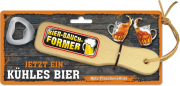 Bierbauch Former – jetzt ein kühles Bier.  Das lustige Männergeschenk aus Holz. Weil zu jeder Bierflasche braucht der Mann auch einen Öffner. Der Holz Flaschenöffner mit dem lustigen Spruch gibt es in verschiedenen witzigen Motiven. Der Bieröffner ist auf