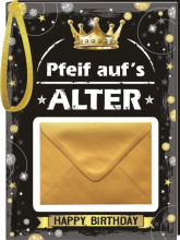 Happy Birthday. Das lustige Geburtstagsbuch für Männer. Das gold-schwarze Buch zum Geburtstag. Ein kleines Couvert reicht manchmal schon, um eine grosse Freude zu verschenken. Einfach die Geldnote reinstecken – ein tolles Geldgeschenk. Die Idee zum Geld v