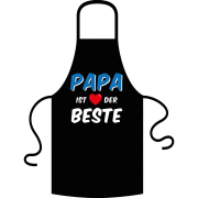 Papa ist der Beste. Die lustige Kochschürze oder Grillschürze ist aus 100% Baumwolle. Eine witzige Geschenkidee für deinen Vater. Überrasche mit dieser Schürze deinen Papi zum Geburstag, zu Weihnachten oder auf den Vatertag.  Farbe: schwarz