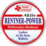 Aktiv Renter-Power. Lachen ist die beste Medizin. Die erfrischenden Pfefferminz Bonbons in der Blechdose sind bekannt aus der lustigen Humor Apotheke. Eine witzige Geschenkidee zum Ruhestand und für die Pension. Egal ob Rentnerin oder Rentner, wer die AHV