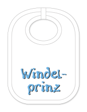 Babylätzli mit dem Spruch: Windelprinz. Lustiger Latz für Babys und Kleinkinder. Ein tolles Geschenk für Neugeborene, für Eltern oder einfach zur Geburt, auf den Geburtstag oder zu Weihnachten. Die Lätze für Babies sind aus e