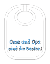 Babylätzli mit dem Spruch: Oma und Opa sind die Besten. Lustiger Latz für Babys und Kleinkinder. Ein tolles Geschenk für Neugeborene, für Eltern oder einfach zur Geburt, auf den Geburtstag oder zu Weihnachten. Die Lätze für B